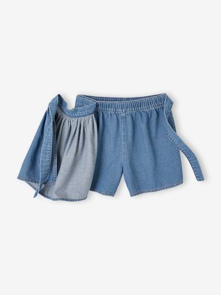 Broekrokje voor baby's in lichte denim stone - vertbaudet enfant 