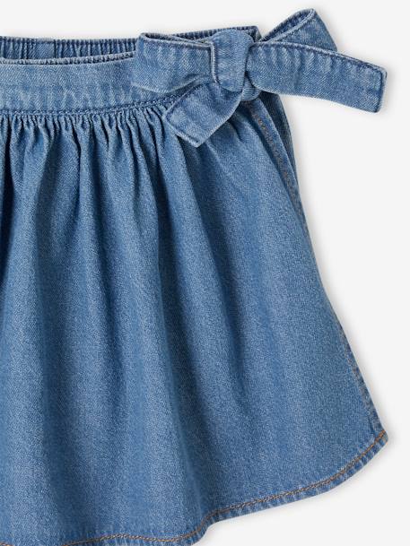 Broekrokje voor baby's in lichte denim stone - vertbaudet enfant 