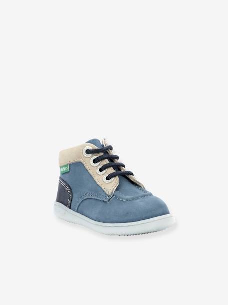 Leren babylaarsjes Kick Iconic 961610-10-53 KICKERS® blauw - vertbaudet enfant 