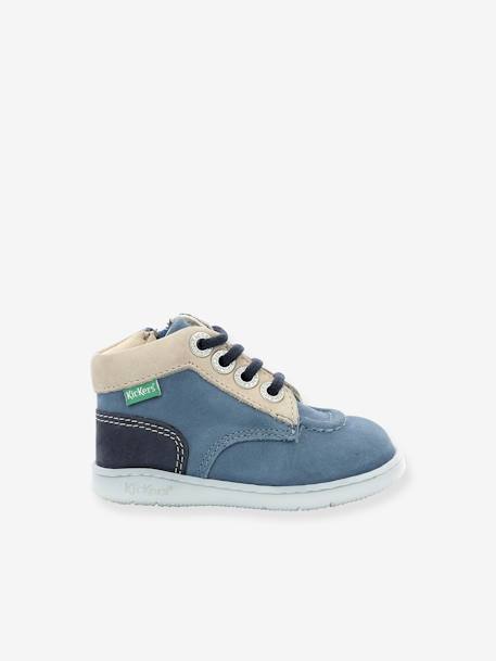 Leren babylaarsjes Kick Iconic 961610-10-53 KICKERS® blauw - vertbaudet enfant 