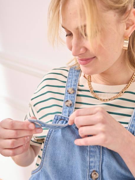 Denim overgooier voor zwangerschap en borstvoeding stone - vertbaudet enfant 