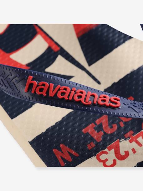 Teenslippers voor kinderen Top Nautical HAVAIANAS beige, bedrukt - vertbaudet enfant 