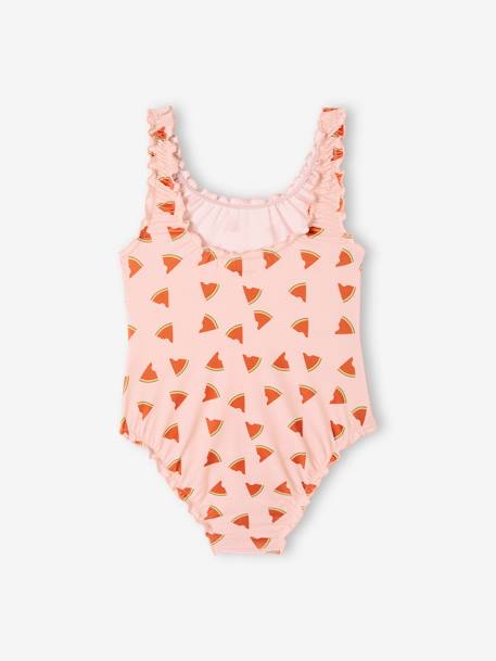 Badpak met watermeloenprint voor meisjes roze, bedrukt - vertbaudet enfant 