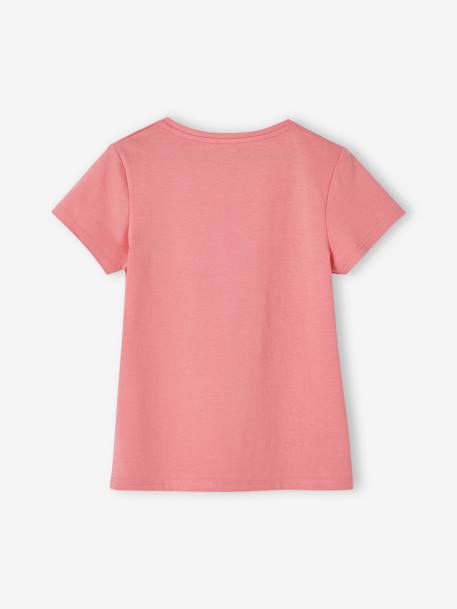 T-shirt met tekst meisjes aardbei+dennen+koraal+marineblauw+rood+snoepjesroze+vanille - vertbaudet enfant 