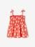 Meisjeshemd met smokwerk en bloemenprint groen+lichtroze+rood - vertbaudet enfant 