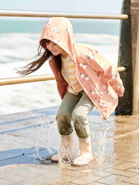 Regenlaarzen met glitter voor meisjes meerkleurig - vertbaudet enfant 