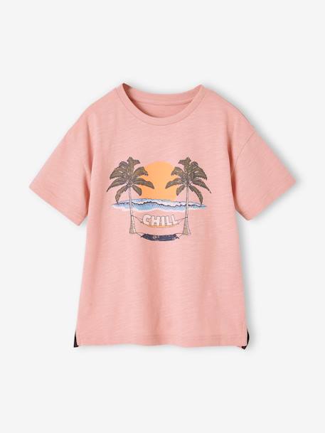 Jongensshirt 'chill' oudroze - vertbaudet enfant 