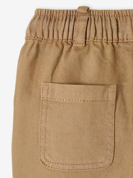 Rechte babybroek met elastische taille beige - vertbaudet enfant 