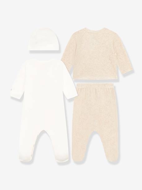 4-delige babyset van katoen PETIT BATEAU gemêleerd grijs - vertbaudet enfant 