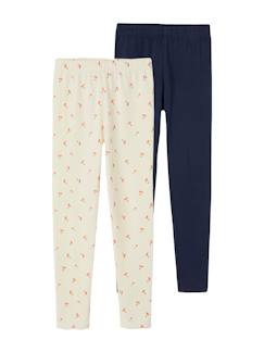 Set van 2 Basics meisjesleggings  - vertbaudet enfant