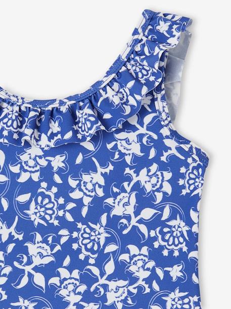 Gebloemd zwempak voor baby's, Team famille-collectie blauw, bedrukt - vertbaudet enfant 