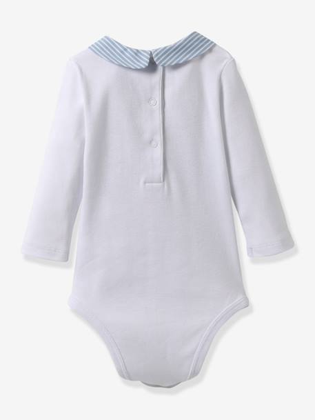 Gestreepte babyromper van biologisch katoen CYRILLUS blauw, gestreept - vertbaudet enfant 