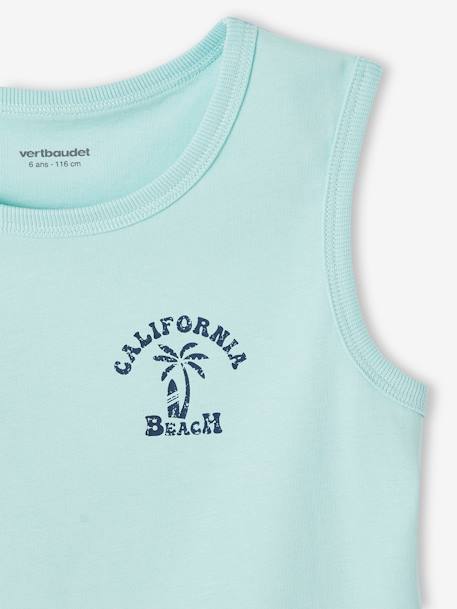 Set van 2 tanktops voor jongens veel blauw+veel groen - vertbaudet enfant 