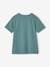 Jongensshirt met motief in omkeerbare pailletten Basics blauwgroen+wit - vertbaudet enfant 