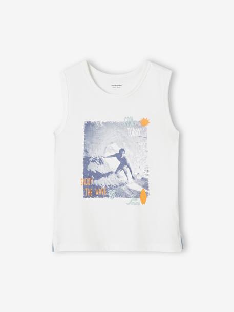 Surf tanktop voor jongens wit - vertbaudet enfant 