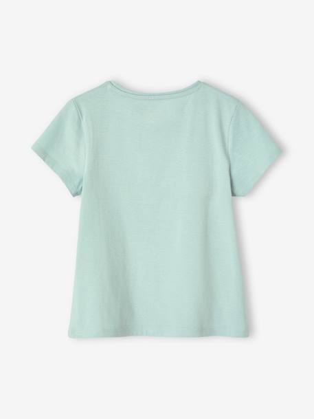 T-shirt met tekst meisjes aardbei+dennen+hemelsblauw+koraal+marineblauw+rood+vanille - vertbaudet enfant 