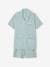 Katoenen pyjamashort van gaas voor heren saliegroen - vertbaudet enfant 