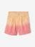 Meisjesshorts met dip dye-effect van canvas perzik - vertbaudet enfant 