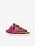 Meisjessandalen met gespen en pailletten COLORS OF CALIFORNIA fuchsia+goudbeige - vertbaudet enfant 