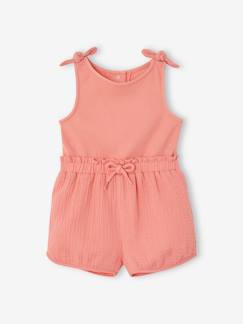 -Combi-short met babystrikjes in twee materialen