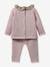 Gebreide babyset kraag van Libertystof CYRILLUS geel - vertbaudet enfant 