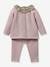 Gebreide babyset kraag van Libertystof CYRILLUS geel - vertbaudet enfant 