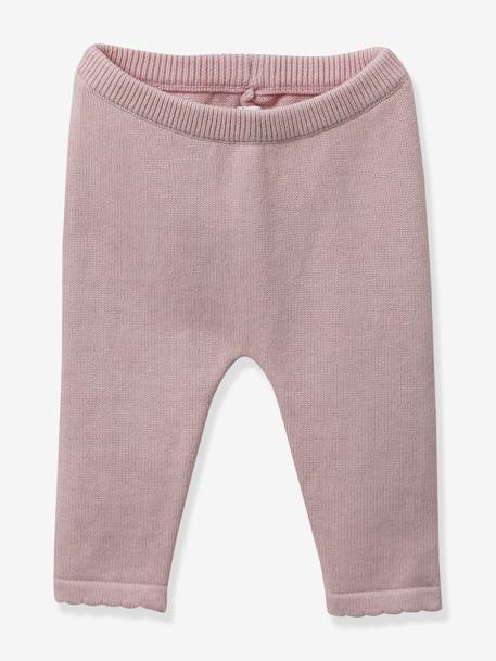 Gebreide babyset kraag van Libertystof CYRILLUS geel - vertbaudet enfant 