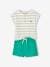 Babyset met T-shirt en short mintgroen+mokka - vertbaudet enfant 