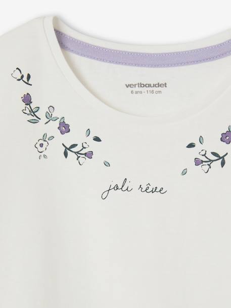 Set met 2 pyjashorts met bloemetjes voor meisjes lila - vertbaudet enfant 