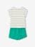 Babyset met T-shirt en short mintgroen+mokka - vertbaudet enfant 