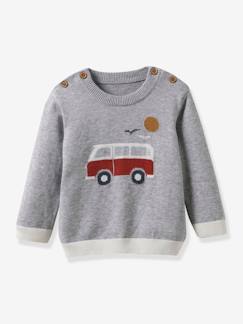 Baby-Trui, vest, sweater-Trui-Babytrui van biokatoen CYRILLUS