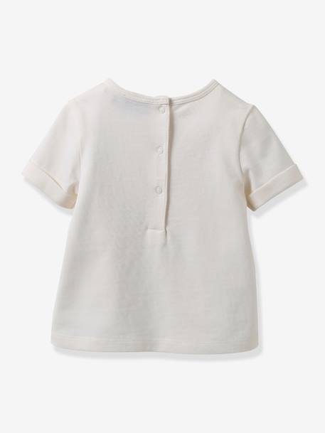 Babyshirt van Libertystof biokatoen CYRILLUS ecru - vertbaudet enfant 