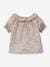 Meisjesblouse Libertystof Alicia Chintz CYRILLUS lichtroze - vertbaudet enfant 