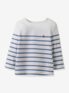 Baby-T-shirt, souspull-Marineshirt voor baby's van biologisch katoen CYRILLUS