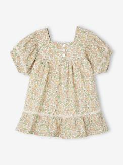 Baby-Gebloemde babyjurk met kanten details