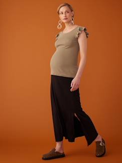 Zwangerschapskleding-Rok-Lange zwangerschapsrok van tricot ENVIE DE FRAISE