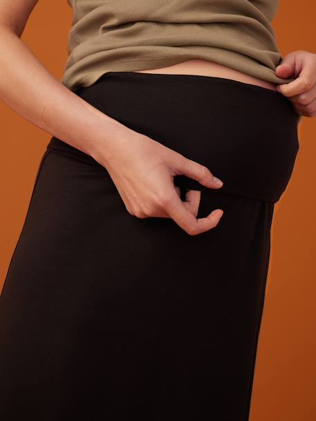 Lange zwangerschapsrok van tricot ENVIE DE FRAISE zwart - vertbaudet enfant 