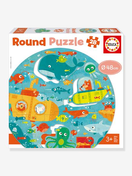 Ronde puzzel Onder de zee - EDUCA - 28 stukjes blauw - vertbaudet enfant 