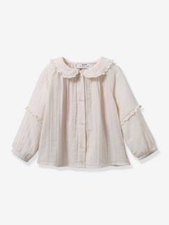 Baby-Overhemd, blouse-Babyblouse van katoengaas - biokatoen CYRILLUS