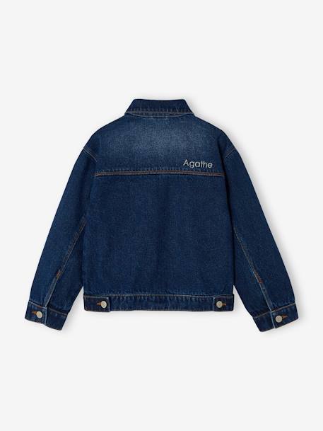 Spijkerjas in 'worker'-stijl meisjes jeansblauw+stone - vertbaudet enfant 