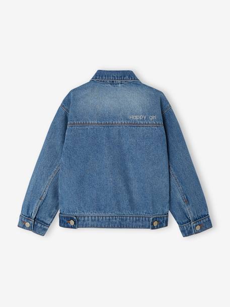 Spijkerjas in 'worker'-stijl meisjes jeansblauw+stone - vertbaudet enfant 