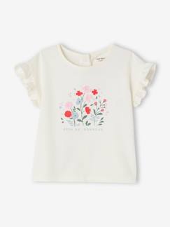 Baby-T-shirt, souspull-T-shirt met bloemen in reliëf baby