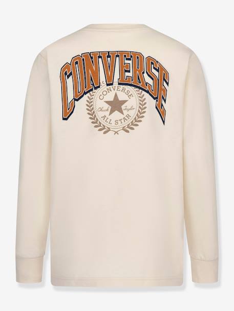 Kindershirt Collegiate Sport Stack Ls CONVERSE van biokatoen. beige - vertbaudet enfant 