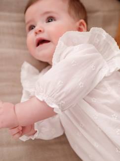 Baby-T-shirt, souspull-T-shirt-Geboortebloes met borduursel en lange mouwen