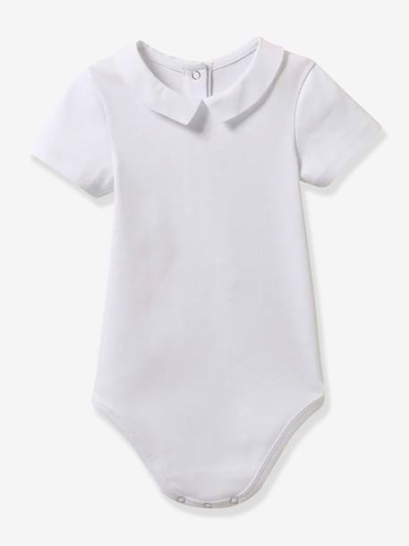 Babyromper Ottomaanse kraag - biokatoen CYRILLUS wit - vertbaudet enfant 