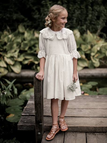 Feestelijke meisjesjurk Adeline CYRILLUS wit - vertbaudet enfant 