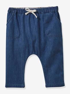 Baby-Broek, jean-Harembroek van light denim voor baby's CYRILLUS