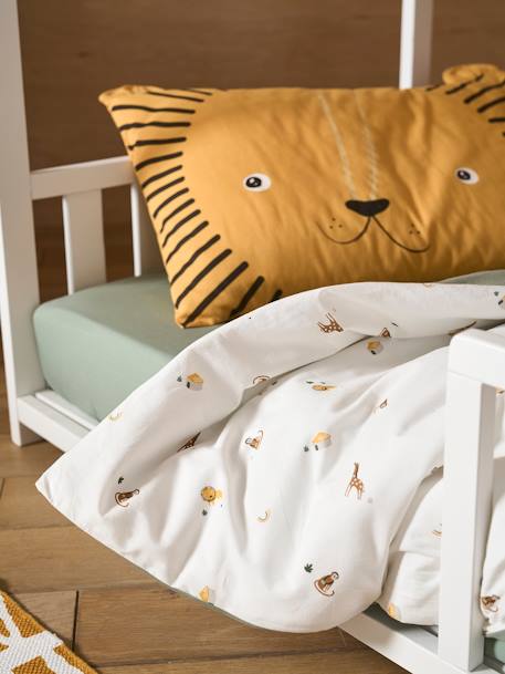 Dekbed baby Mon petit lion Ivoor met print / groen - vertbaudet enfant 