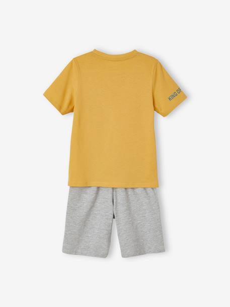 Set van 2 Oeko Tex® pyjashorts met ridder en draken Set geel en groen - vertbaudet enfant 