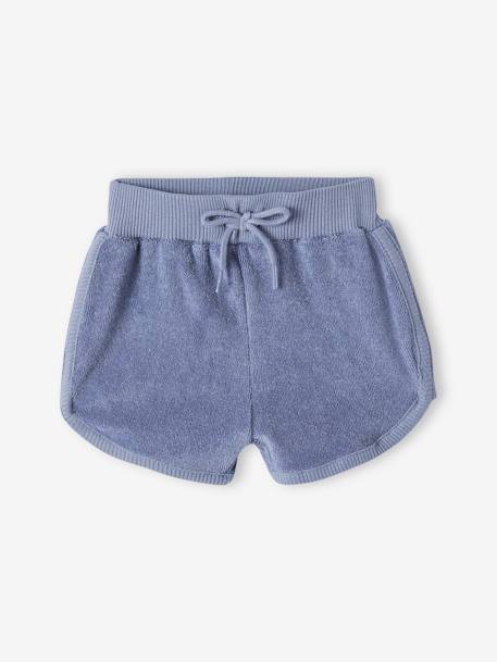 Set van 4 badstoffen shorts baby's chambrayblauw - vertbaudet enfant 